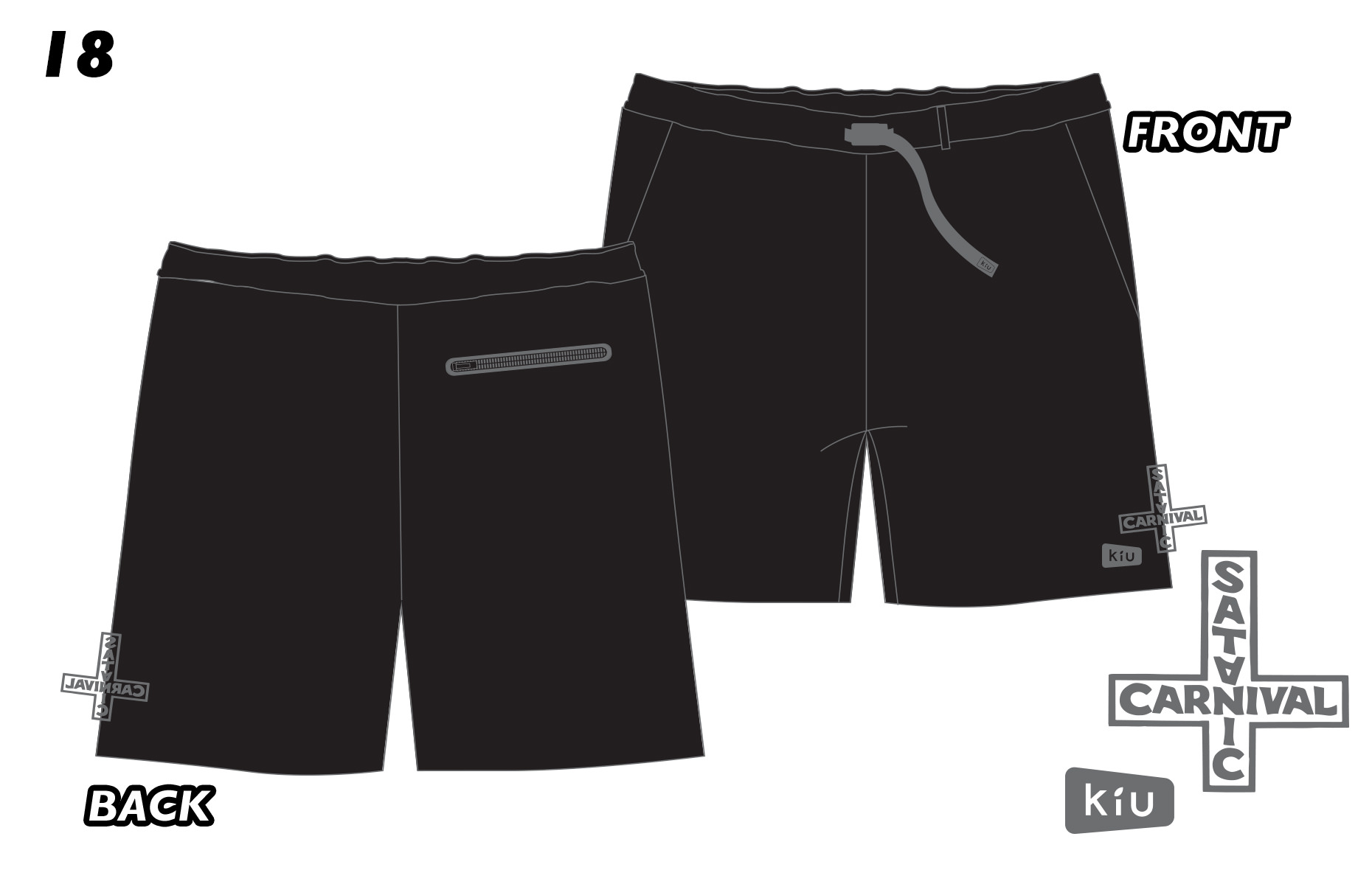 KiU x SATANIC SHORTS